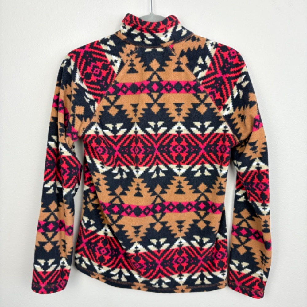 Eddie Bauer Women's Quest Fleece 1/4-Zip Pullover in Aztec Print - Size Medium - Picture 3 of 4